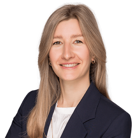 A photograph of the attorney Fabienne Bischoff