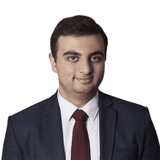 A photograph of the attorney Erik Grigoryan