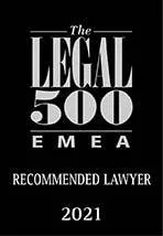 Legal 500 EMEA 2021 Recommended Lawyer