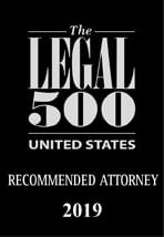 Legal 500 USA recommended attorney 2019